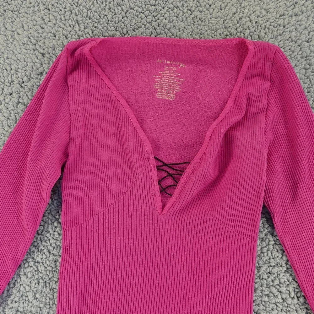 Free People Intimately LOng sleeves top/ mini dress pink size XS P NEW